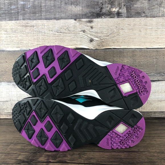 Reebok Aztrek Hexalite Sneakers Black Purple Teal Women's Size 7 - Picture 8 of 9